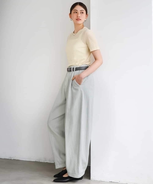 MICHEL KLEIN（ミッシェル・クラン）の「[セットアップ対応]デニムバレルパンツ（デニムパンツ・レディース・ライトグレー・38）」の10枚目の写真