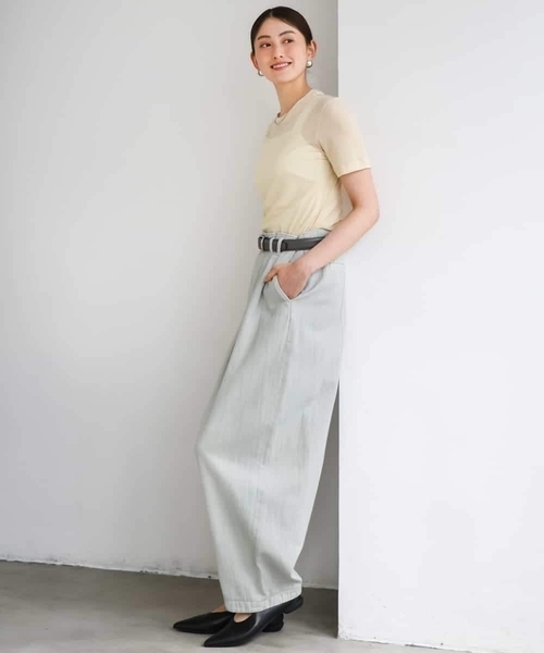 MICHEL KLEIN（ミッシェル・クラン）の「[セットアップ対応]デニムバレルパンツ（デニムパンツ・レディース・ライトグレー・38）」の11枚目の写真
