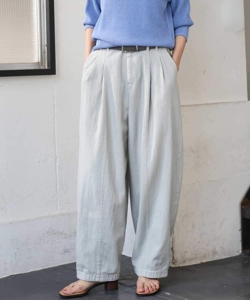 MICHEL KLEIN（ミッシェル・クラン）の「[セットアップ対応]デニムバレルパンツ（デニムパンツ・レディース・ライトグレー・38）」の19枚目の写真