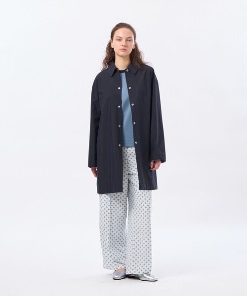 MACKINTOSH PHILOSOPHY（ﾏｯｷﾝﾄｯｼｭ ﾌｨﾛｿﾌｨｰ）の「【BAWTRY(バウトリー)】コットンポプリンステンカラーコート（ステンカラーコート・レディース・ブラウン/ダークネイビー・38/36）」の3枚目の写真