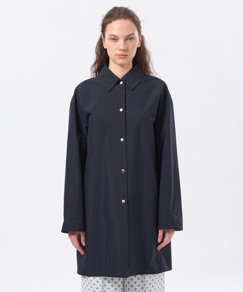 MACKINTOSH PHILOSOPHY(マッキントッシュ フィロソフィー)の「【BAWTRY(バウトリー)】コットンポプリンステンカラーコート(ステンカラーコート・レディース・ブラウン/ダークネイビー・38/36)」の8枚目の写真