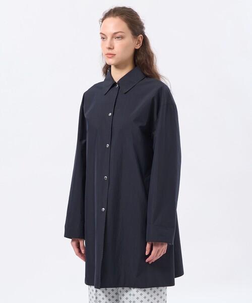 MACKINTOSH PHILOSOPHY（ﾏｯｷﾝﾄｯｼｭ ﾌｨﾛｿﾌｨｰ）の「【BAWTRY(バウトリー)】コットンポプリンステンカラーコート（ステンカラーコート・レディース・ブラウン/ダークネイビー・38/36）」の9枚目の写真