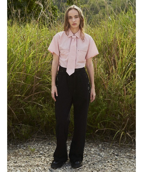 ELCHELE（エルチェレ）の「FRENCH TERRY STUDS PANTS（スウェットパンツ・レディース・ヘザーグレー/ブラック・38/36）」の10枚目の写真
