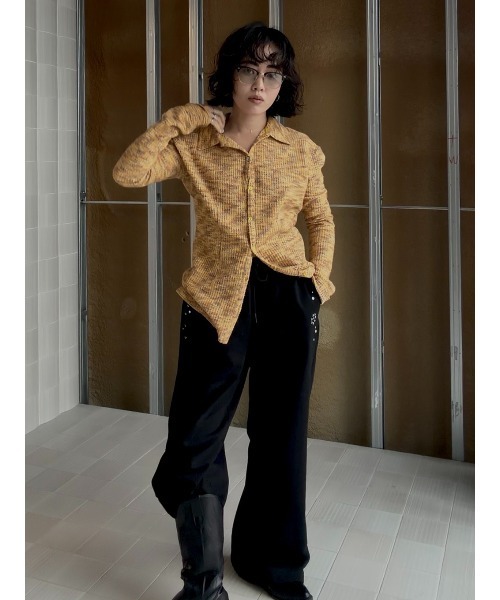 ELCHELE（エルチェレ）の「FRENCH TERRY STUDS PANTS（スウェットパンツ・レディース・ヘザーグレー/ブラック・38/36）」の20枚目の写真