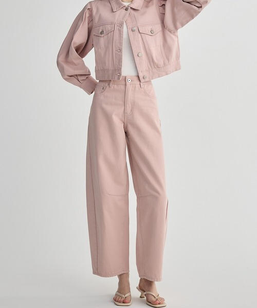 BIRTHDAY BASH(バースデイバッシュ)の「BB BARREL LEG DENIM(BBバレルレッグデニム)(デニムパンツ・レディース・ブラック/ピンク/ブルー・LARGE/MEDIUM/SMALL)」の7枚目の写真
