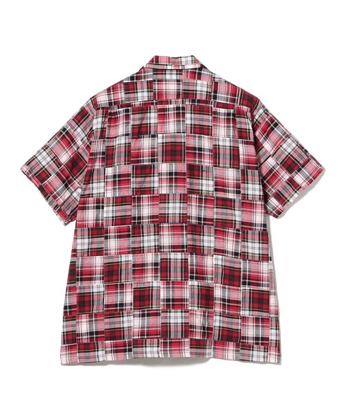 BEAMS PLUS（ビームスプラス）の「Open Collar Patchwork Madras（シャツ/ブラウス・メンズ・レッド・SMALL/X-LARGE/LARGE/MEDIUM）」の11枚目の写真