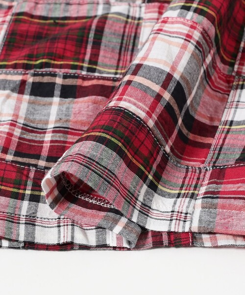 BEAMS PLUS（ビームスプラス）の「Open Collar Patchwork Madras（シャツ/ブラウス・メンズ・レッド・SMALL/X-LARGE/LARGE/MEDIUM）」の12枚目の写真