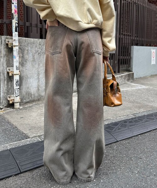 CIAOPANIC(チャオパニック)の「ヴィンテージライクセミフレアデニムパンツ(デニムパンツ・レディース・インディゴブルー/グレー/サックスブルー・LARGE/MEDIUM)」の7枚目の写真