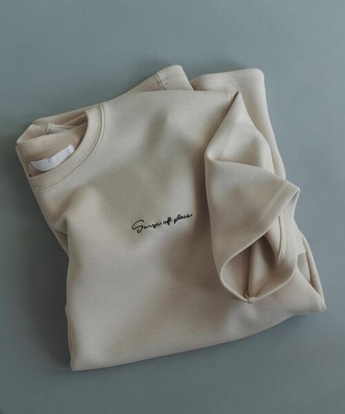 SENSE OF PLACE by URBAN RESEARCH（センスオブプレイスバイアーバンリサーチ）の「『一部WEB限定カラー』『接触冷感/速乾』シシュウダンボールポンチショートスリーブTシャツ（Tシャツ/カットソー・メンズ・ブラウン/イエロー/ブラック/チャコールグレー/ライトベージュ/グリーン/ホワイト・LARGE/MEDIUM）」の5枚目の写真