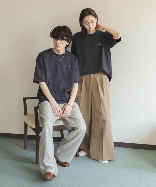 SENSE OF PLACE by URBAN RESEARCH（センスオブプレイスバイアーバンリサーチ）の「『一部WEB限定カラー』『接触冷感/速乾』シシュウダンボールポンチショートスリーブTシャツ（Tシャツ/カットソー・メンズ・ブラウン/イエロー/ブラック/チャコールグレー/ライトベージュ/グリーン/ホワイト・LARGE/MEDIUM）」の10枚目の写真