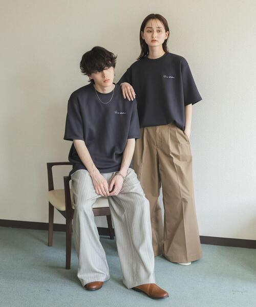 SENSE OF PLACE by URBAN RESEARCH（センスオブプレイスバイアーバンリサーチ）の「『一部WEB限定カラー』『接触冷感/速乾』シシュウダンボールポンチショートスリーブTシャツ（Tシャツ/カットソー・メンズ・ブラウン/イエロー/ブラック/チャコールグレー/ライトベージュ/グリーン/ホワイト・LARGE/MEDIUM）」の11枚目の写真