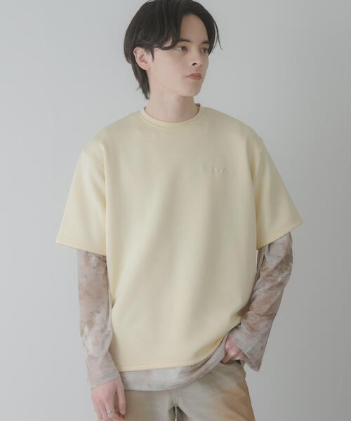 SENSE OF PLACE by URBAN RESEARCH（センスオブプレイスバイアーバンリサーチ）の「『一部WEB限定カラー』『接触冷感/速乾』シシュウダンボールポンチショートスリーブTシャツ（Tシャツ/カットソー・メンズ・ブラウン/イエロー/ブラック/チャコールグレー/ライトベージュ/グリーン/ホワイト・LARGE/MEDIUM）」の11枚目の写真