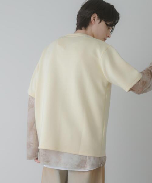 SENSE OF PLACE by URBAN RESEARCH（センスオブプレイスバイアーバンリサーチ）の「『一部WEB限定カラー』『接触冷感/速乾』シシュウダンボールポンチショートスリーブTシャツ（Tシャツ/カットソー・メンズ・ブラウン/イエロー/ブラック/チャコールグレー/ライトベージュ/グリーン/ホワイト・LARGE/MEDIUM）」の14枚目の写真