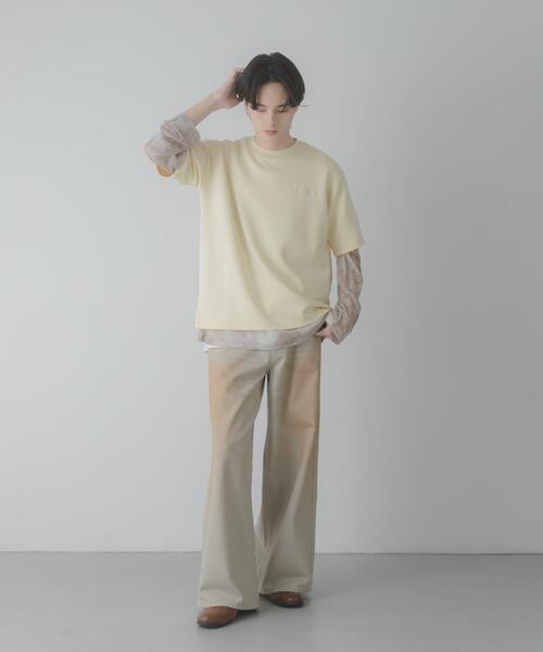 SENSE OF PLACE by URBAN RESEARCH（センスオブプレイスバイアーバンリサーチ）の「『一部WEB限定カラー』『接触冷感/速乾』シシュウダンボールポンチショートスリーブTシャツ（Tシャツ/カットソー・メンズ・ブラウン/イエロー/ブラック/チャコールグレー/ライトベージュ/グリーン/ホワイト・LARGE/MEDIUM）」の15枚目の写真