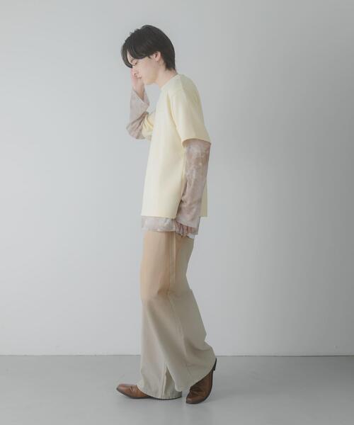 SENSE OF PLACE by URBAN RESEARCH（センスオブプレイスバイアーバンリサーチ）の「『一部WEB限定カラー』『接触冷感/速乾』シシュウダンボールポンチショートスリーブTシャツ（Tシャツ/カットソー・メンズ・ブラウン/イエロー/ブラック/チャコールグレー/ライトベージュ/グリーン/ホワイト・LARGE/MEDIUM）」の16枚目の写真