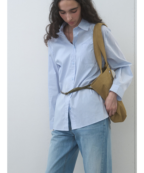 Kijun(キジュン)の「Stripe Oversized Shirt Sky Blue(シャツ/ブラウス・レディース・その他・SMALL/MEDIUM)」の5枚目の写真