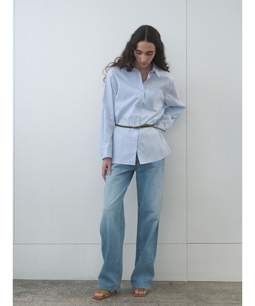 Kijun(キジュン)の「Stripe Oversized Shirt Sky Blue(シャツ/ブラウス・レディース・その他・SMALL/MEDIUM)」の6枚目の写真