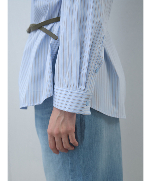 Kijun(キジュン)の「Stripe Oversized Shirt Sky Blue(シャツ/ブラウス・レディース・その他・SMALL/MEDIUM)」の8枚目の写真