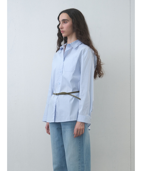 Kijun(キジュン)の「Stripe Oversized Shirt Sky Blue(シャツ/ブラウス・レディース・その他・SMALL/MEDIUM)」の11枚目の写真