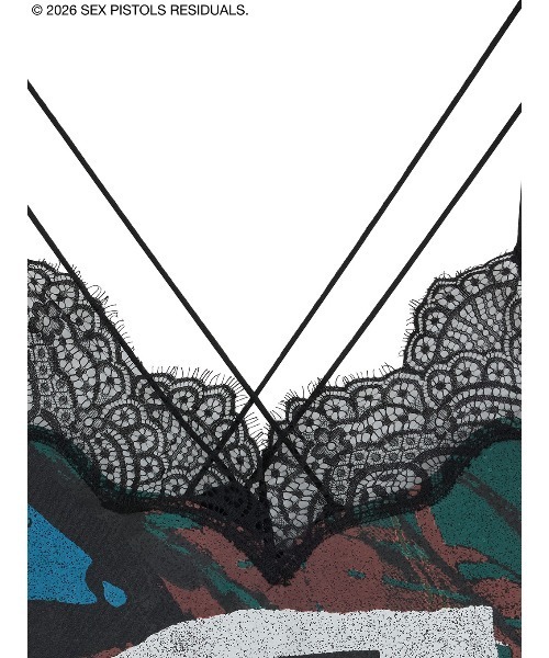 Ameri（アメリ）の「Sex Pistols LINGERIE CAMISOLE（キャミソール・レディース・ブラック/アイボリー・FREE）」の9枚目の写真