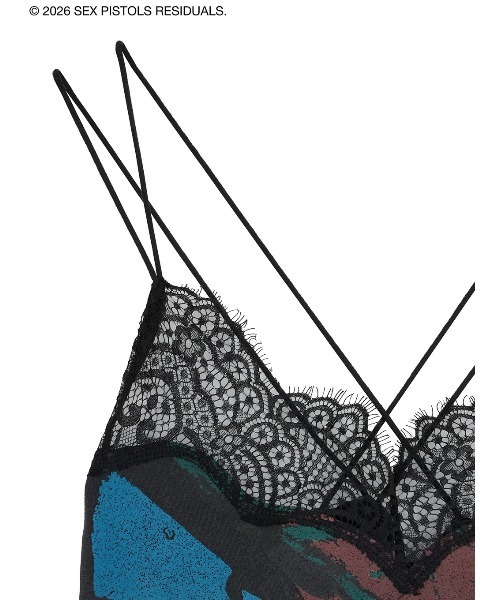 Ameri（アメリ）の「Sex Pistols LINGERIE CAMISOLE（キャミソール・レディース・ブラック/アイボリー・FREE）」の8枚目の写真