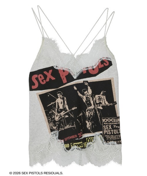 Ameri（アメリ）の「Sex Pistols LINGERIE CAMISOLE（キャミソール・レディース・ブラック/アイボリー・FREE）」の3枚目の写真
