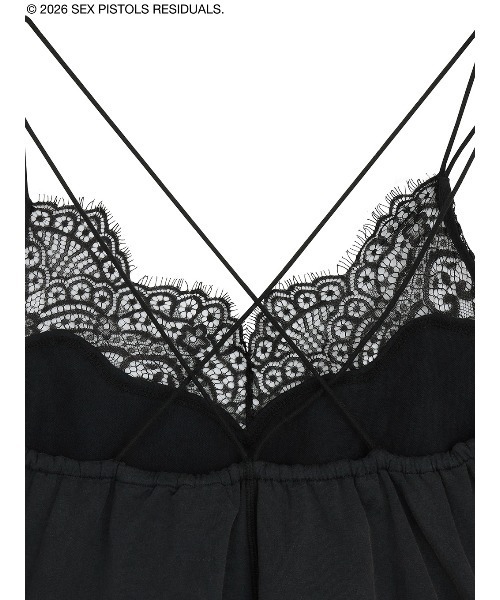 Ameri（アメリ）の「Sex Pistols LINGERIE CAMISOLE（キャミソール・レディース・ブラック/アイボリー・FREE）」の4枚目の写真