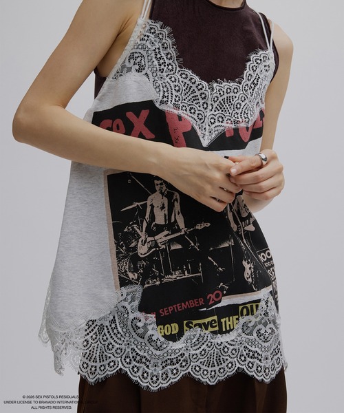 Ameri（アメリ）の「Sex Pistols LINGERIE CAMISOLE（キャミソール・レディース・ブラック/アイボリー・FREE）」の18枚目の写真