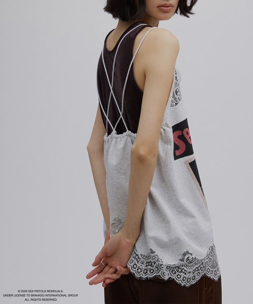 Ameri（アメリ）の「Sex Pistols LINGERIE CAMISOLE（キャミソール・レディース・ブラック/アイボリー・FREE）」の17枚目の写真