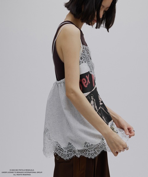 Ameri（アメリ）の「Sex Pistols LINGERIE CAMISOLE（キャミソール・レディース・ブラック/アイボリー・FREE）」の15枚目の写真