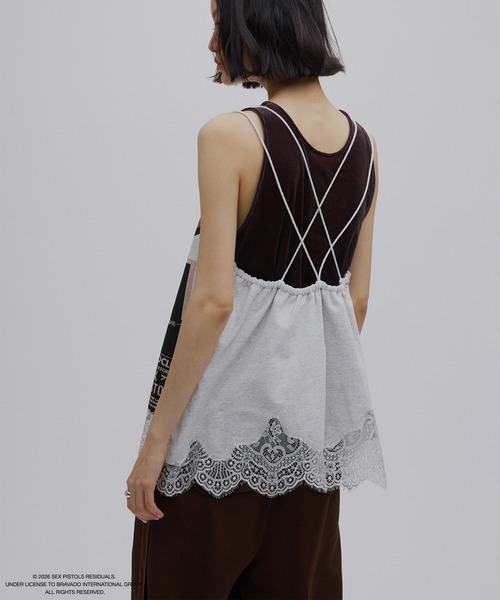 Ameri（アメリ）の「Sex Pistols LINGERIE CAMISOLE（キャミソール・レディース・ブラック/アイボリー・FREE）」の16枚目の写真