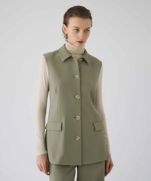 RIM.ARK（リムアーク）の「【RIM.ARK/リムアーク】Classy sleeveless tops/クラッシースリーブレストップス（その他アウター・レディース・ライトグリーン/ブラック・FREE）」の7枚目の写真