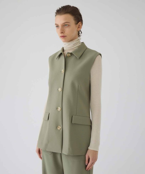 RIM.ARK（リムアーク）の「【RIM.ARK/リムアーク】Classy sleeveless tops/クラッシースリーブレストップス（その他アウター・レディース・ライトグリーン/ブラック・FREE）」の10枚目の写真