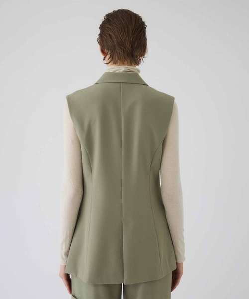 RIM.ARK（リムアーク）の「【RIM.ARK/リムアーク】Classy sleeveless tops/クラッシースリーブレストップス（その他アウター・レディース・ライトグリーン/ブラック・FREE）」の12枚目の写真