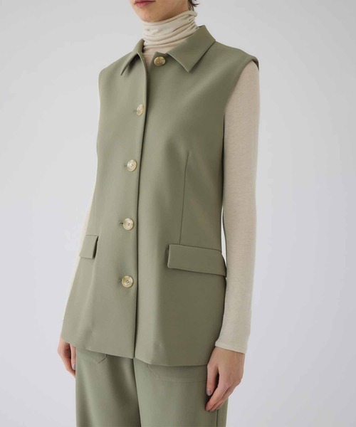 RIM.ARK（リムアーク）の「【RIM.ARK/リムアーク】Classy sleeveless tops/クラッシースリーブレストップス（その他アウター・レディース・ライトグリーン/ブラック・FREE）」の13枚目の写真