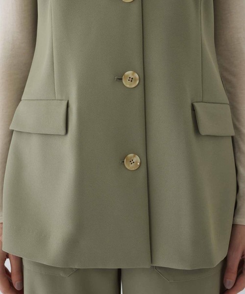 RIM.ARK（リムアーク）の「【RIM.ARK/リムアーク】Classy sleeveless tops/クラッシースリーブレストップス（その他アウター・レディース・ライトグリーン/ブラック・FREE）」の17枚目の写真