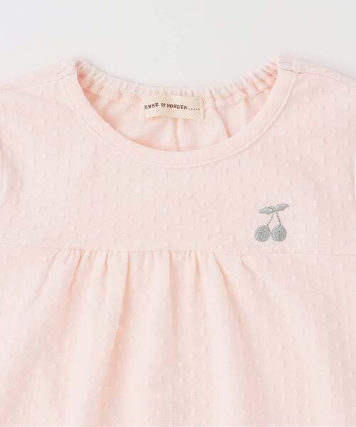 sense of wonder（センスオブワンダー）の「チェリードット長袖Tシャツ（Tシャツ/カットソー・キッズ・ピンク/オフホワイト・90cm/80ｃｍ/100cm/110cm/130cm/120cm）」の4枚目の写真