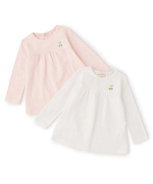 sense of wonder（センスオブワンダー）の「チェリードット長袖Tシャツ（Tシャツ/カットソー・キッズ・ピンク/オフホワイト・90cm/80ｃｍ/100cm/110cm/130cm/120cm）」の10枚目の写真