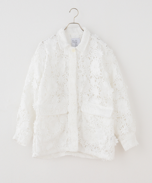 LAYAS(レイヤーズ)の「【LAYAS/レイヤーズ】 LACE COVERALL(その他アウター・レディース・ブラック/ホワイト・FREE)」の1枚目の写真