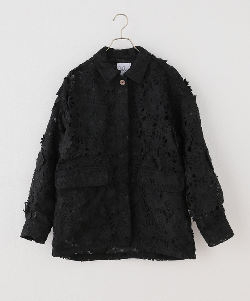 LAYAS(レイヤーズ)の「【LAYAS/レイヤーズ】 LACE COVERALL(その他アウター・レディース・ブラック/ホワイト・FREE)」の2枚目の写真