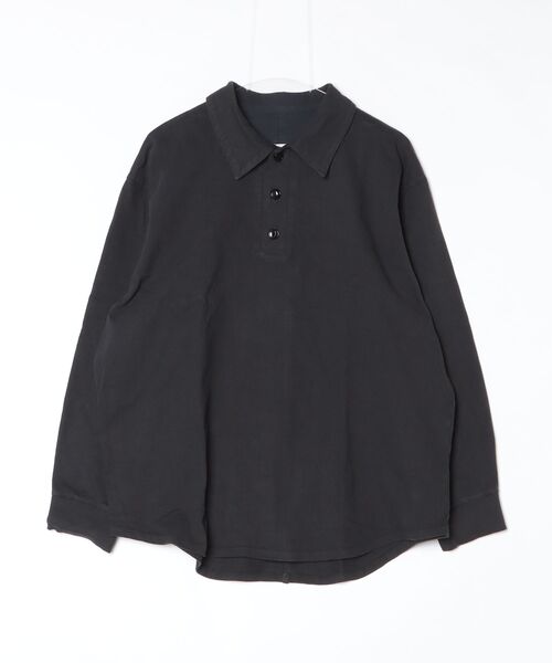 VOAAOV(ヴォアーブ)の「【VOAAOV】HEAVY JERSEY GARMENT DYE Polo Shirt(ポロシャツ・メンズ・チャコールグレー/ホワイト/オリーブ/ブラック・2/1)」の1枚目の写真