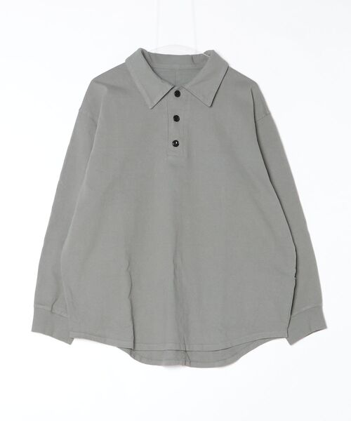 VOAAOV(ヴォアーブ)の「【VOAAOV】HEAVY JERSEY GARMENT DYE Polo Shirt(ポロシャツ・メンズ・チャコールグレー/ホワイト/オリーブ/ブラック・2/1)」の12枚目の写真