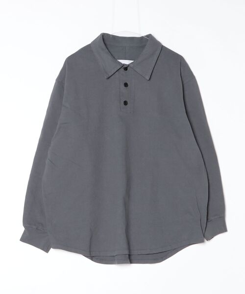 VOAAOV(ヴォアーブ)の「【VOAAOV】HEAVY JERSEY GARMENT DYE Polo Shirt(ポロシャツ・メンズ・チャコールグレー/ホワイト/オリーブ/ブラック・2/1)」の5枚目の写真