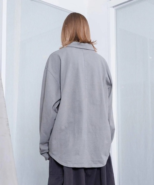 VOAAOV(ヴォアーブ)の「【VOAAOV】HEAVY JERSEY GARMENT DYE Polo Shirt(ポロシャツ・メンズ・チャコールグレー/ホワイト/オリーブ/ブラック・2/1)」の7枚目の写真