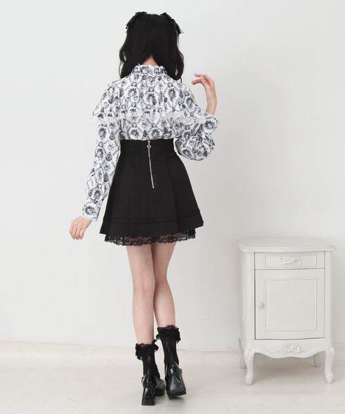 DearMyLove(ディアマイラブ)の「レースアップリボンプリーツスカート(スカート・レディース・ブラック/ブルーグレー・3L/LARGE/MEDIUM)」の14枚目の写真