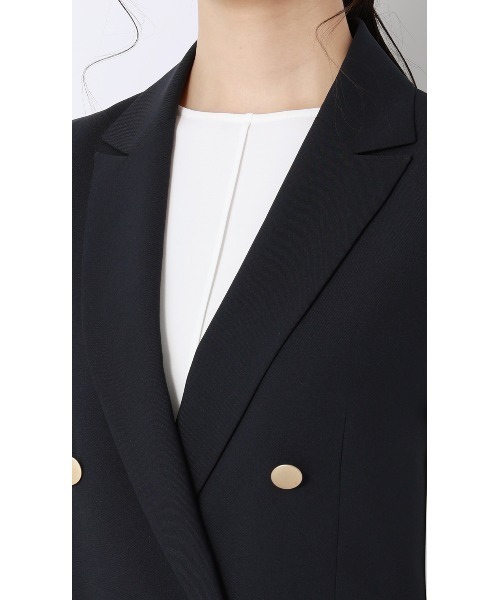 AOYAMA（アオヤマ）の「ダブルブレストジレ【セットアップ着用可】（スーツベスト・レディース・ベージュ/ネイビー・M）」の20枚目の写真