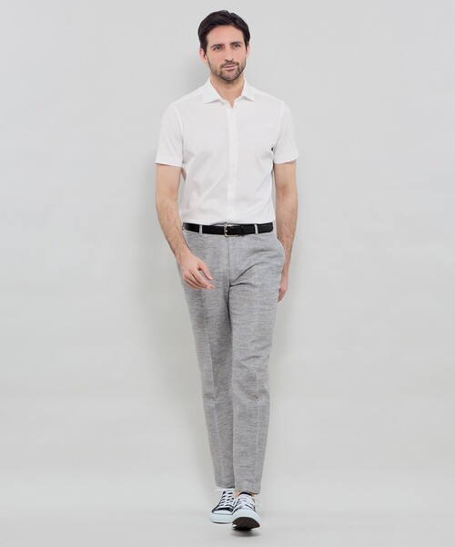 MACKINTOSH LONDON(マッキントッシュ ロンドン)の「超冷感ワイドカラーカットシャツ(シャツ/ブラウス・メンズ・ホワイト/ネイビー/グレー系その他/ブルー・L/XL/M)」の5枚目の写真