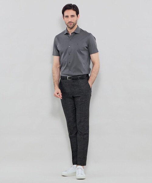 MACKINTOSH LONDON(マッキントッシュ ロンドン)の「超冷感ワイドカラーカットシャツ(シャツ/ブラウス・メンズ・ホワイト/ネイビー/グレー系その他/ブルー・L/XL/M)」の7枚目の写真