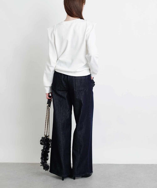 PICCIN PERLA(ピッチンペルラ)の「クリオネカットソー(Tシャツ/カットソー・レディース・オフホワイト/ブラック・M)」の4枚目の写真
