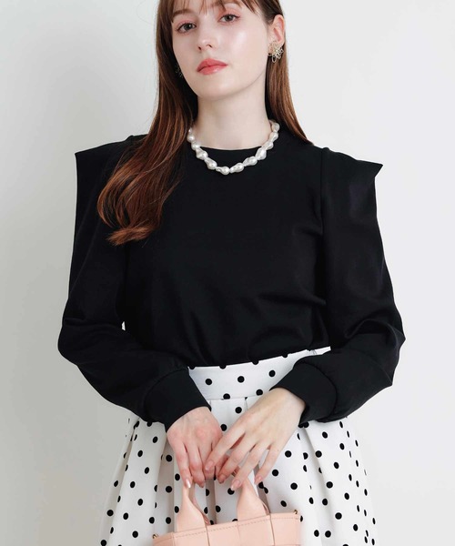 PICCIN PERLA(ピッチンペルラ)の「クリオネカットソー(Tシャツ/カットソー・レディース・オフホワイト/ブラック・M)」の3枚目の写真